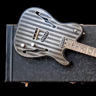 Dax&Co. Ironhorse 2022 Black/Steel Etched Striped guitar W/ Hardshell Case & COA! image 1