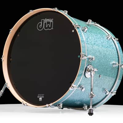 DW Performance Series 18x24 Bass Drum - Aqua Glass image 2