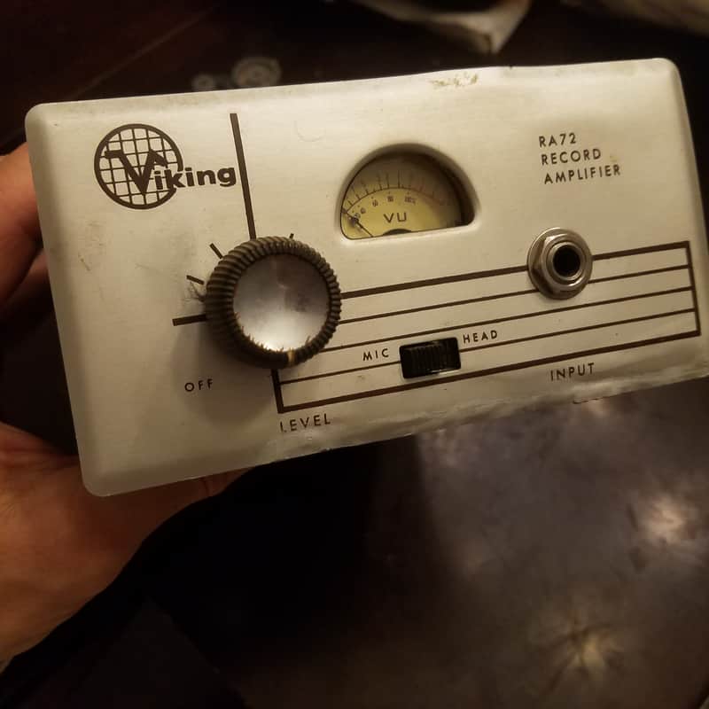Viking RA72 Record Amplifier VU tube Reel to Reel preamp 1956 - Black and aluminum image 1