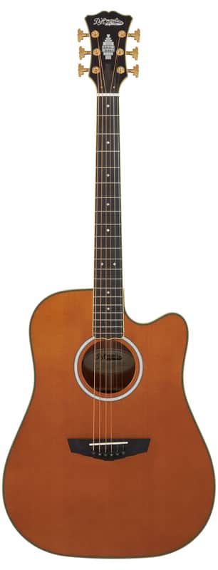 D'Angelico Excel Bowery Dreadnought Acoustic-Electric Guitar Vintage Natural image 1