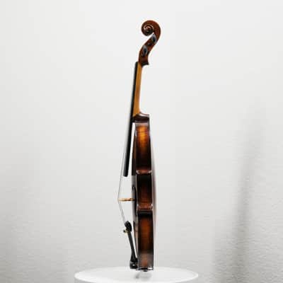 Faux Flamed Full Size Violin or fiddle c. 1900 reparied by Gosparlin of Glendale CA image 6