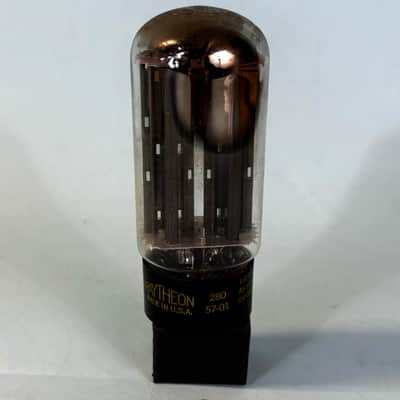 1950s Raytheon 5U4GB Vintage Baldwin Black Plate Side Better Rectifier Tube!T373 image 2
