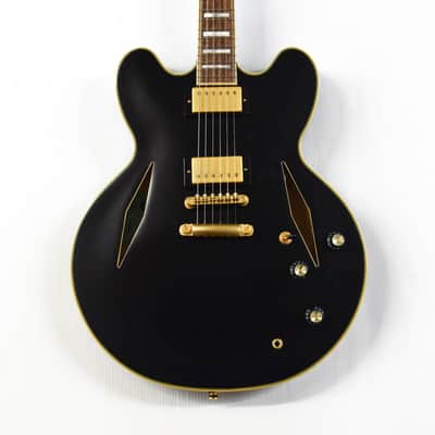 Epiphone Emily Wolfe Sheraton Stealth Semi-Hollow [DEMO] 2022 - Black Aged Gloss image 1