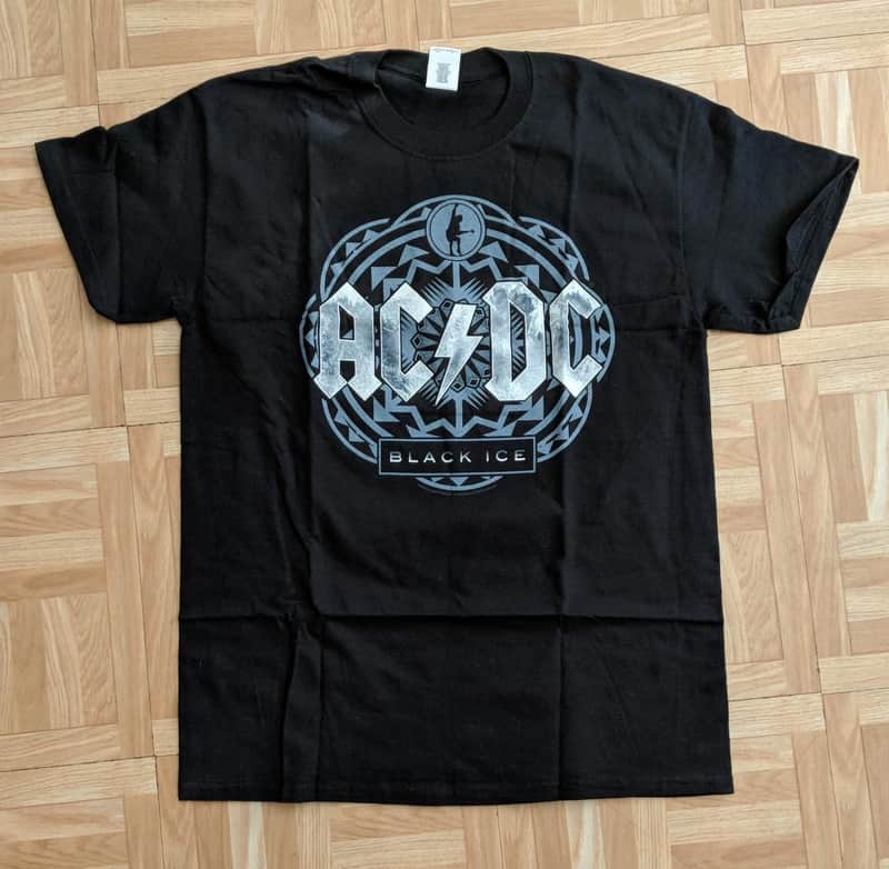 Men's Graphic Tee AC DC Black Ice Size M image 1