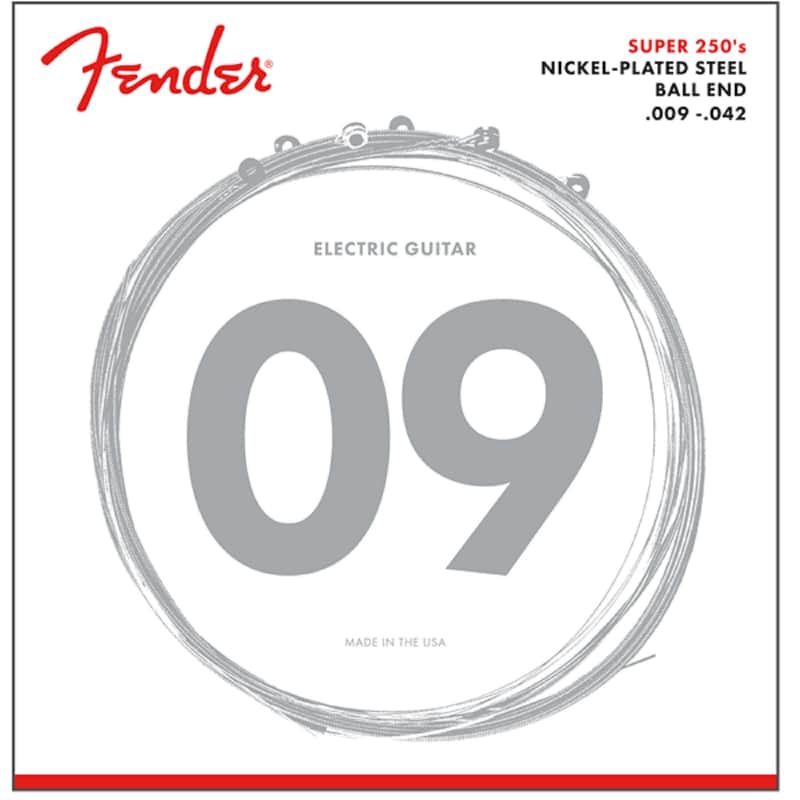 Fender 250L Super 250's Nickel-Plated Steel Electric Guitar Strings, Light image 1