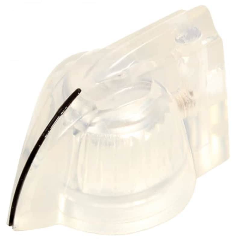 Clear Knob - Chicken Head, mini, high-quality, brass insert, Set Screw image 1