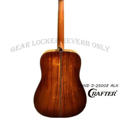 Crafter MIND D-2500e ALK DL Dreadnought all Solid Flamed koa acoustic guitar image 5