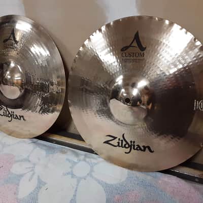 Zildjian 15" A Custom Mastersound Hi-Hat Cymbals (Pair) 2004 - Present - Brilliant image 3