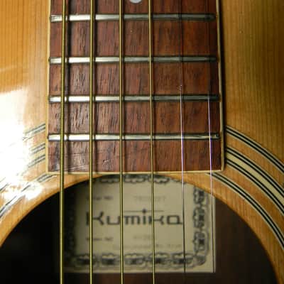 vintage KUMIKA by ARIA W-265 acoustic dreadnought GUITAR mij Kumiko Japan GUITAR RARE image 5