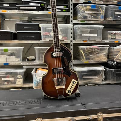 rare Vintage Japan Burns Violin VB Bass 1969 - Sunburst Teisco Gen Gakki Tokyo image 4