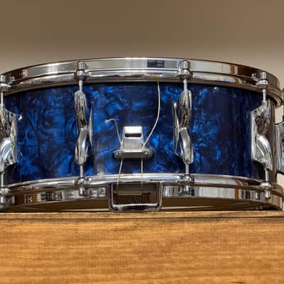 1960's Premier Hi-Fi  5.5x14" Blue Pearl Snare Drum image 10