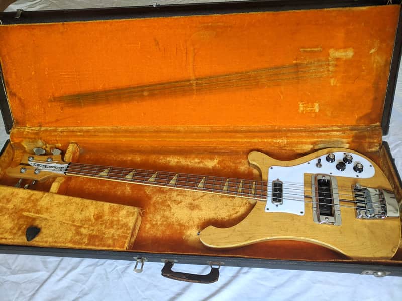 1973 Rickenbacker 4001 Bass Mapleglo w/OHSC- Great Setup image 1