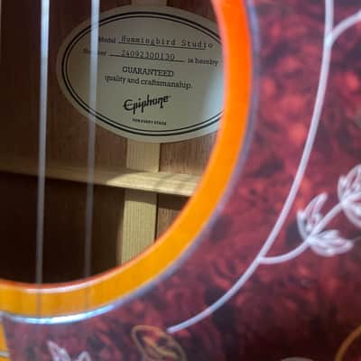 Epiphone Hummingbird Studio 2021 - 2025 - Cherry Sunburst image 6