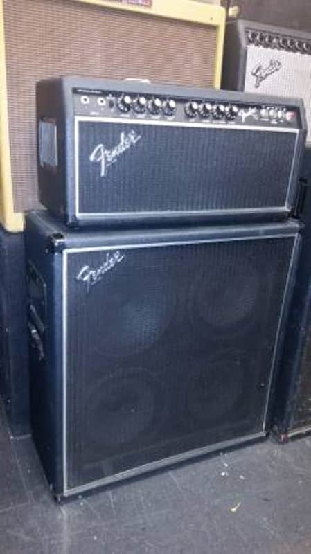 1980 Fender 75 Tube Amp Head w/ Matching 410 Speaker Cabinet image 1