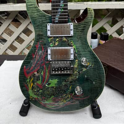 Firefly FFPR heavy modded• Abalone/Paua shell/Foil Sea Dragon (PRS Dragon‑Style) • PRS 85/15 “S” • CTS Electronics • Coil Split • Locking Tuners • Hard Case image 2