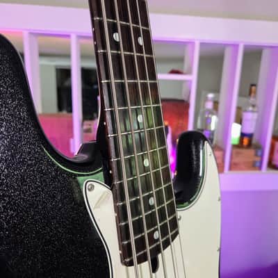 Alleva Coppolo LG5 Standard in Black Micro Flake Metallic: White Pickguard, Indonesian Rosewood Fingerboard & AC In-House 60s Pickups image 7