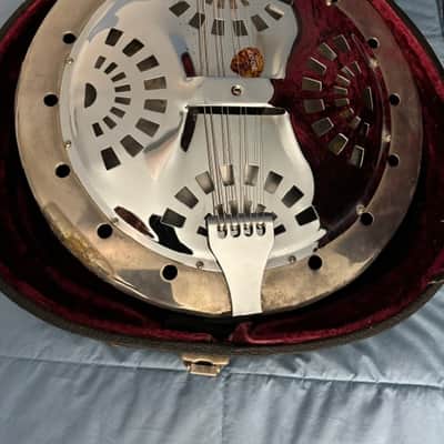 Dobro Custom Octave Mandolin early 70s - brass and chrome with wood neck image 3