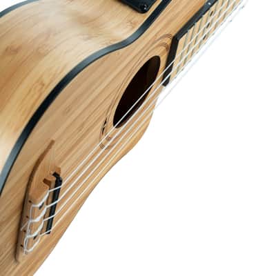 Ortega RUNAB-SO Bamboo Series Solid Bamboo Top & Neck 4-String Soprano Acoustic-Electric Ukulele w/Gig Bag image 12