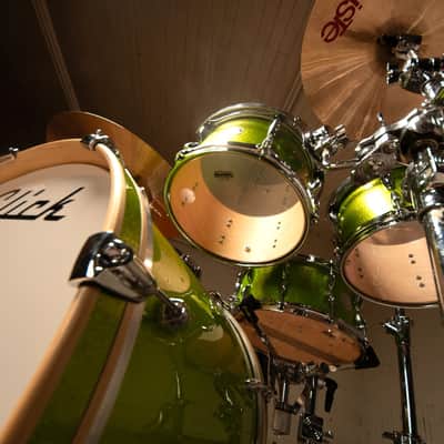 Click Icon - 6pc Maple Drum Set Shell Pack Lemon-Lime Misty Sparkle Wrap image 10