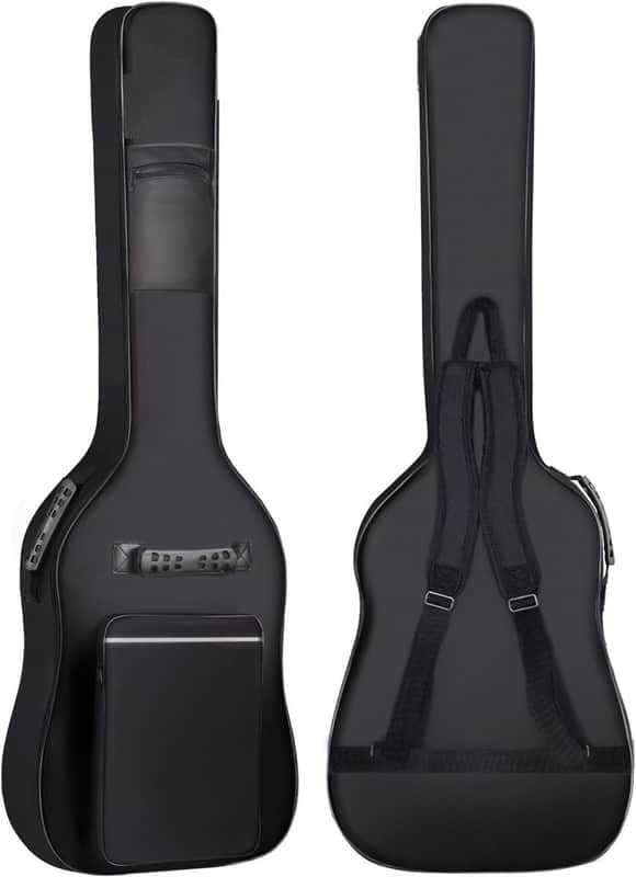 Bass Guitar Bag Gig Bag 0.3in Padding Black Padded Waterproof Backpack Soft Electric Bass Case White image 1