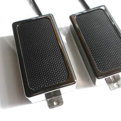 Humbucker Pickups SET BLACK CHROME / BLACK FOIL PAF Q Pickups Custom Shop Fits Gibson Epi Greco Ibanez image 3