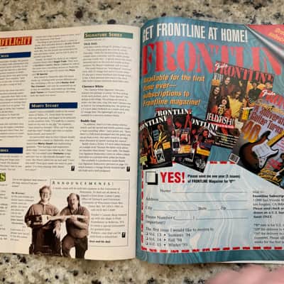 Fender Frontline Magazine Adrian Belen 1994 stratocaster telecaster acoustic Jeff beck D'Aquisto Dick Dale Clarence White buddy guy Fred Stuart image 17