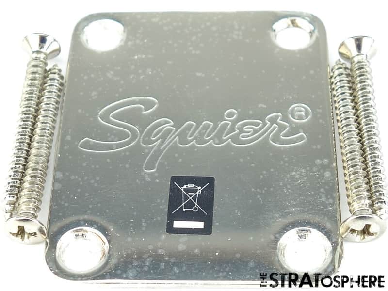 Fender Squier Classic Vibe 70s Jaguar NECK PLATE, Guitar Nickel. image 1