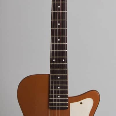 Silvertone Model 1417L Semi-Hollow Body Electric Guitar, made by Danelectro (1959), ser. #1049, black hard shell case. image 8