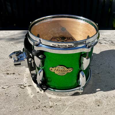 ✮ULTRA RARE✮ PEARL MASTERS MCX 100% Maple 8" X 7" Tom✮LACQUER EMERALD SPARKLE !✮ image 2