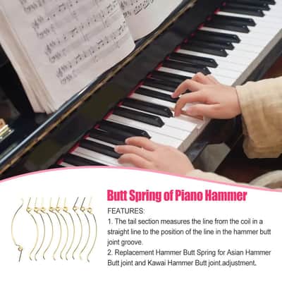 Toma T70 Pieces Piano Hammer Butt Springs Steel Upright Pianos Damper Lever Spring Kit Musical Instrument Repair Parts Accessories image 3