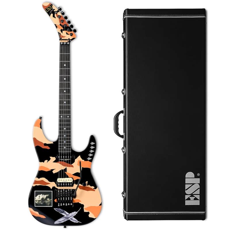 ESP GL Desert Eagle George Lynch Signature Black with Graphic Electric Guitar + Case B-Stock image 1
