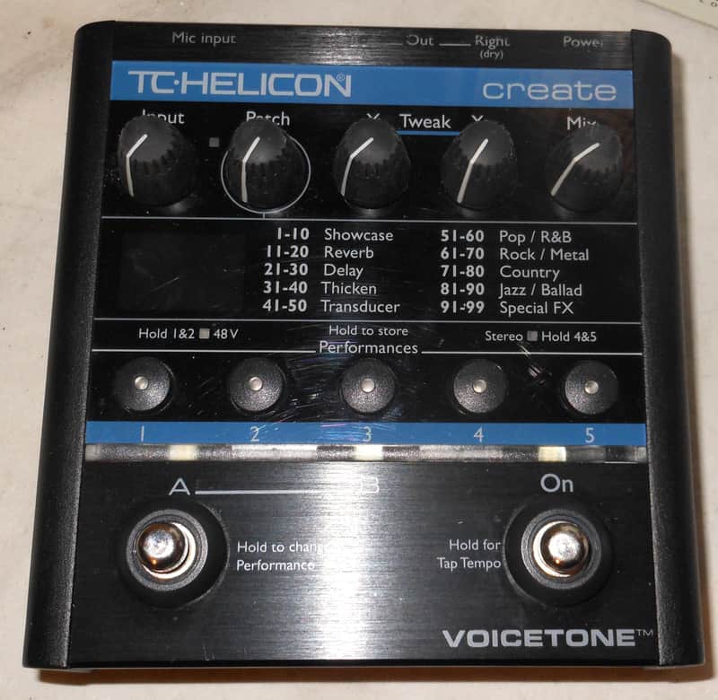 TC Electronics TC Helicon Voicetone Create Effects Processor 2010 - BLACK image 1