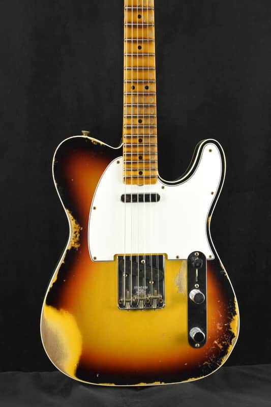 Fender Custom Shop '65 Tele Custom Heavy Relic - Faded 3 Color Sunburst image 1