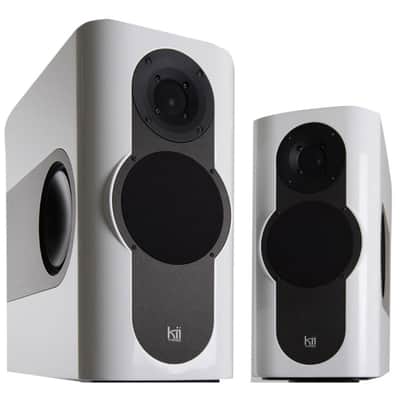 Kii THREE System DSP-Controlled Active Monitor - Pair with Controller, White FineTouch image 1