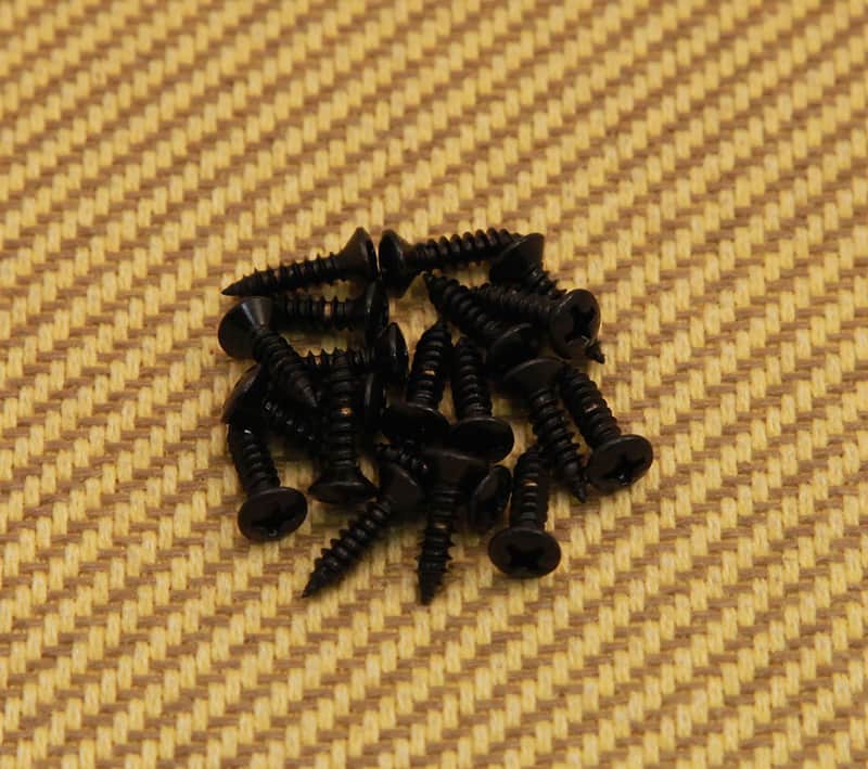 GS-0001-003 (20) Black Pickguard Screws for Fender® Guitar/Bass image 1