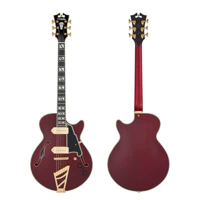 D'Angelico Deluxe SS Baritone Satin Trans Wine w/Case image 6