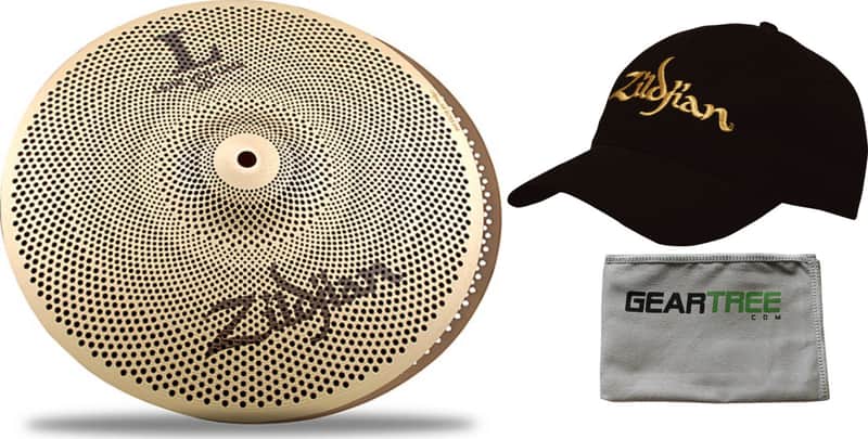 Zildjian L80 Low Volume Hi-Hat Cymbal Pair, 14" w/ Baseball Cap and Cloth image 1