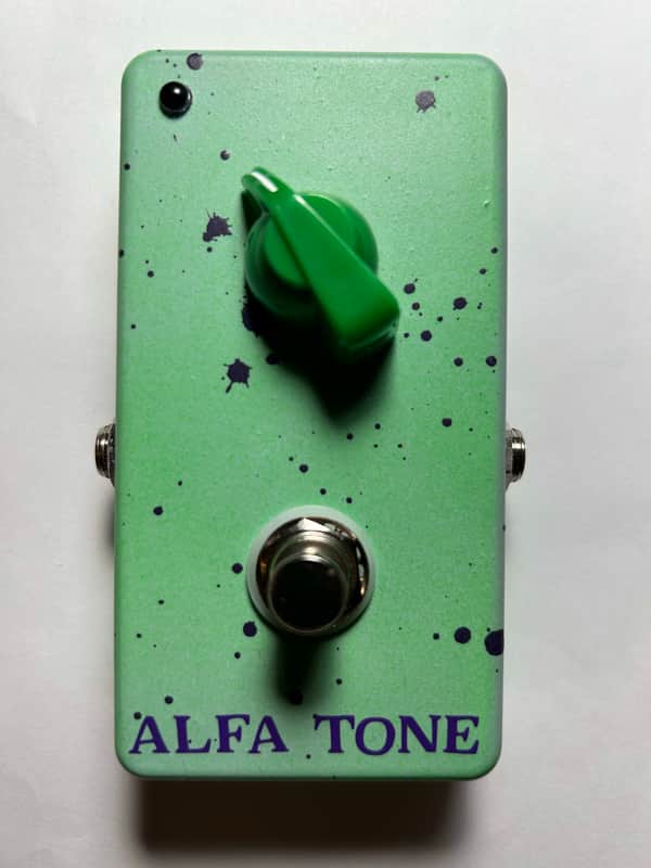 AlfaTone Blast Master #4 2024 - Green Purple Splatter (Colorsound One Knob Fuzz style guitar pedal) image 1