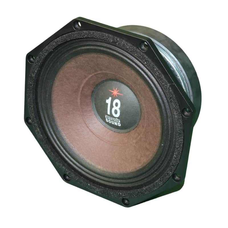18 Sound 8MB720-8 8 inch Woofer Midbass Driver High Power Octragon Shape 250 Wrms 500 Watt Peak 8 Ohm Weather Protected Cone 2" Voice Coil image 1