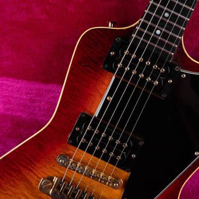 Gibson The Explorer CMT with TP-6 Tailpiece and Bound Curly Maple Top 1982 Cherry Sunburst image 8