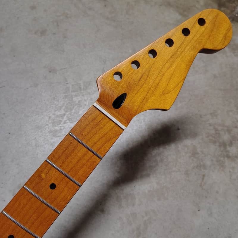 Roasted Maple Strat Neck fits fender Stratocaster body 22 frets Modern Satin image 1