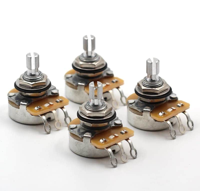 Audio Taper CTS 500k Pot: Set of 4 (4X) Split Shaft, Replacement for Fender Potentiometer. image 1