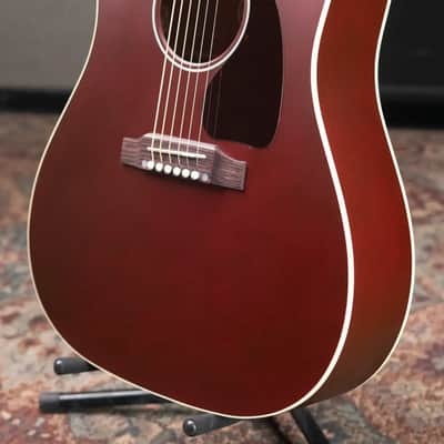 Gibson J-45 Special Acoustic/Electric Guitar - Satin Wine Red with Gig Bag image 4