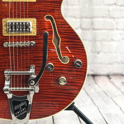 Gretsch G6609TFM Players Edition Broadkaster with Flame Maple TopBourbon Stain 2023 image 5