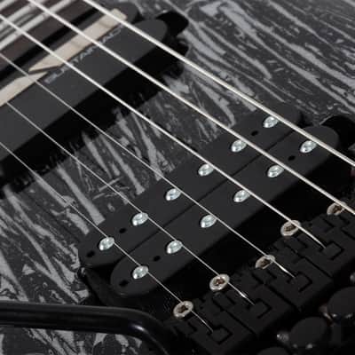 Schecter 1466 Left handed C-1 FR S Floyd Rose Electric Guitar, Ebony Board, Silver Mountain image 6