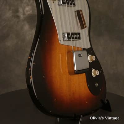 Silvertone/Teisco "Flea" Bass 1960s Sunburst image 11