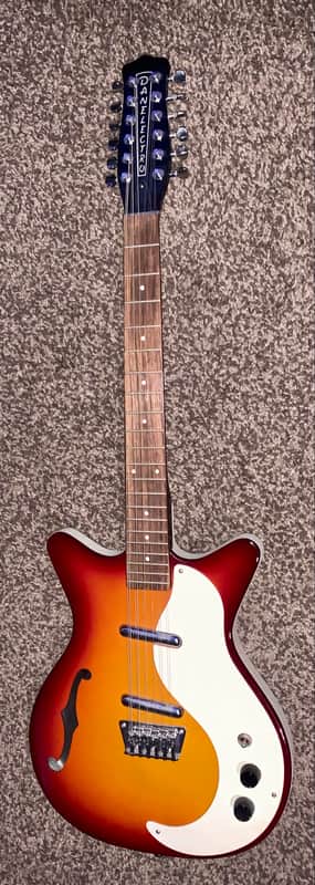 Danelectro D59 12-CS 12 Strings Electric Guitar - 2020's - Sunburst image 1