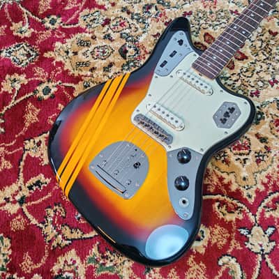 *NEW IN BOX* 2025 Fender Japan Limited Edition Traditional Collection, 60's Jaguar Competition 3-Color Sunburst / Aged Natural, MIJ JD25 image 5