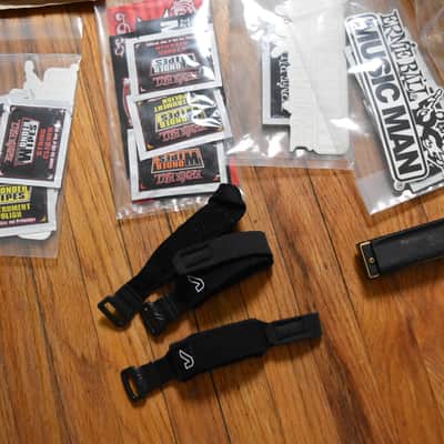 Mixed guitar and gear accessory lot, over 50 items, hardware , strings, tools, pickguards, ect. image 9