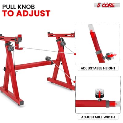 5 Core Keyboard Stand Z Shape Adjustable Foldable Heavy Duty Key Board Piano DJ Controller Stands image 4